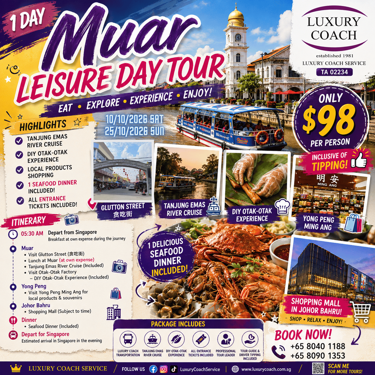 1D Muar Leisure Day Tour